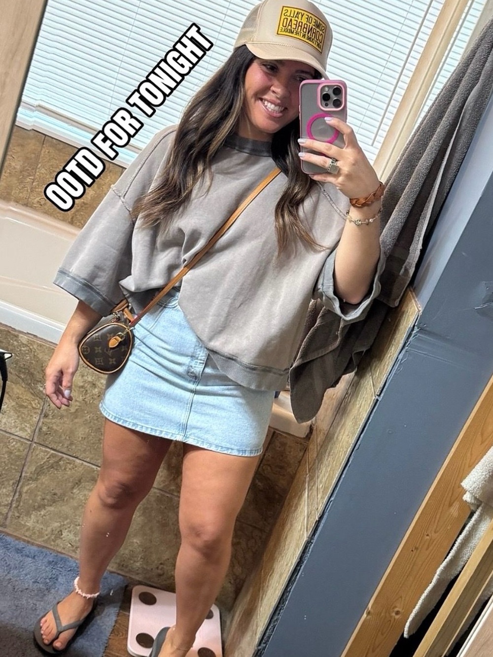 Free People Cropped Boxy Tee in Dusty Gray